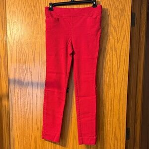 Junior’s Red Textured Pants